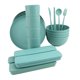 thumbnail image 2 of Puntoco Liquidación de suministros de cocina Juego de vajilla portátil para el hogar, 32 piezas, cuenco, taza, cuchara, cuchillo, tenedor, palillos, 2 of 5