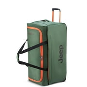 Branded JS009D 31 Large Checked Rolling Wheeled Duffel
