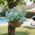 thumbnail image 4 of Artificial Pansy Flower Bush, Artificial Flowers for Outdoors, Fake Outdoor Flowers, Faux Viola Floral Stems, Eucalyptus Silk Flower Picks, Realistic Tricolor Pansy Blooms 1Pcs, 4 of 9