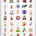 thumbnail image 4 of 35pcs-50pcs Cute Musical Stickers Animal Band Stickers Cartoon Instrument Stickers for Laptops Notebooks Suitcases, 4 of 9