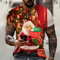 thumbnail image 1 of Camiseta de Mardi Gras para hombre y niño, disfraz de Papá Noel con estampado 3d, árbol de Navidad, atmósfera de muñeco de nieve, Top fino informal de calle de verano, 1 of 4
