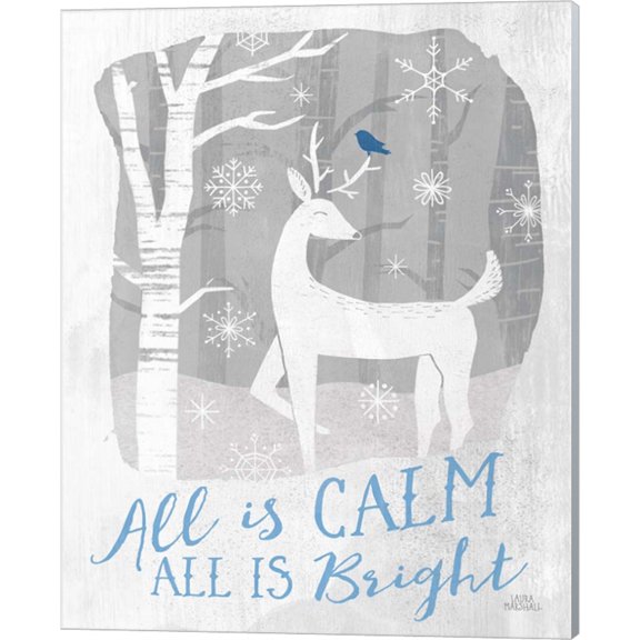 Great Art Now Woodland Wishes I Blue by Laura Marshall, Canvas Wall Art, 16W x 20H