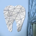 thumbnail image 2 of Adhesivo de pared con espejo acrílico extraíble para decoración de pared y hogar. Plata, 2 of 5