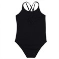 thumbnail image 3 of Miutii Kids Girls Team Basic Camisole Ballet Dance Gymnastic Leotard Criss Cross Back Bodysuit Black 3XL, 3 of 7