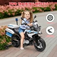thumbnail image 4 of CazToi Moto de Police BMW sous Licence 12V pour Enfants à Chevaucher Roues Stabilisatrices 2 Vitesses Lumières LED Rangement MP3 Cadeau, 4 of 8