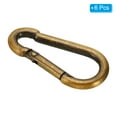 thumbnail image 3 of Unique Bargains 5mm Spring Snap Hook Clips Chain Quick Links Connector Ring Lock 88 Lbs Gold Bronze 6 Pack, 3 of 6