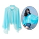 thumbnail image 4 of Kimono para Mujer, Cárdigans , Suéteres de Manga Larga, Encaje, Suelta, Tops, Ropa de Protección Solar Bohemia - Azul BLESIY Cárdigans de gasa, 4 of 8