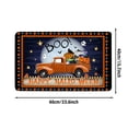 thumbnail image 2 of Halloween Doormat Non-Slip Rubber Doormat with Pumpkin, Witches, Cat, Spooky and Haunted House. Door Mat Outdoor and Indoor Use, 16x24 in Rug with Rubber Backing, 2 of 2
