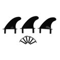 thumbnail image 3 of 3pcs Soft Top Surfboard Fins Sets For Softboard Paddle Board Surf Boards Accessories, 3 of 5