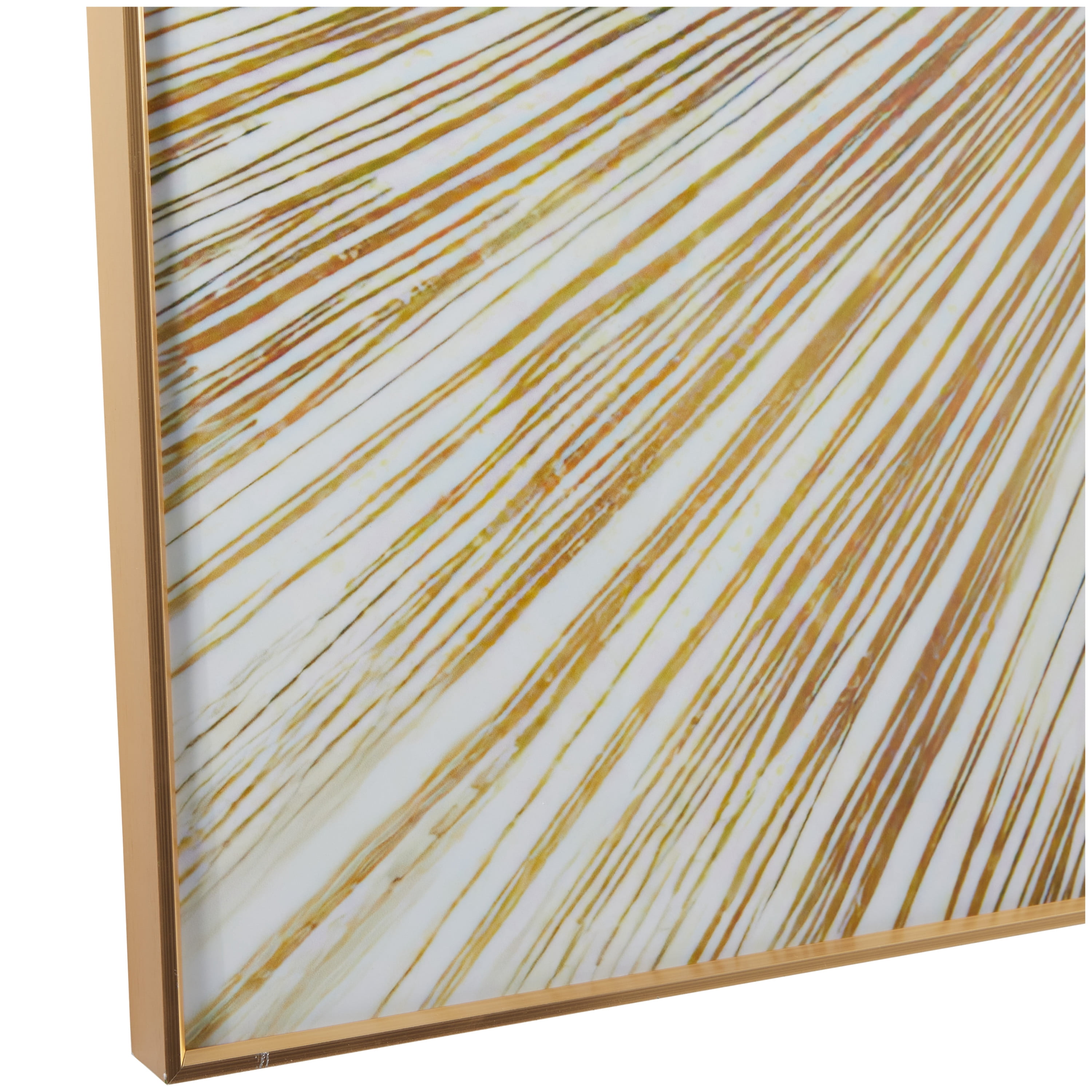 40" x 40" Radial Starburst Framed Wall Art with Gold Aluminum Frame, by CosmoLiving by Cosmopolitan