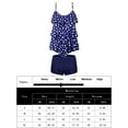 thumbnail image 4 of Tankini Swimsuits for Women Layered Ruffle Flounce Tankini Top with Boyshorts Two Piece Bathing Suits, 4 of 8