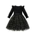 thumbnail image 2 of SILVERCELL 2-7T Toddler Girls Christmas Velvet Twirl Tutu Dresses, Little Girl Casual Ruffled Sleeve Swing A-Line Skater Party Dress, 2-7 Years, 2 of 7