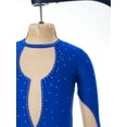 thumbnail image 6 of TiaoBug Kids Girls Long Sleeve Gymnastic Dance Leotard Mesh Splice Jumpsuit Figure Skating Dance Unitard Royal Blue 6, 6 of 7