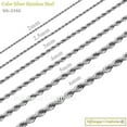 thumbnail image 5 of INFINIQUE CREATIONS Stainless Steel Silver Rope Chain - Bracelet and Silver Necklace for Women and Men, 2mm-8mm, 7'-38', Silver - 1 Pack, 5 of 7