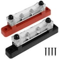 thumbnail image 2 of PENGXIANG 4 Way Terminal Distribution Block 150A 48V Heat-Resistant Power Distribution Block with Cover M6 Terminal Studs Dust-Proof Bus Bar Distributor Block for Automotive Car Boat RV, 2 of 11