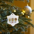 thumbnail image 7 of 3drose, Funny Cute Ice Cream Cones Cartoon Characters, 3 inch Snowflake Porcelain Ornament, 7 of 7