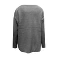 thumbnail image 5 of Hinvhai Plus Size Sweater Tops On Seasonal Clearance Women's Solid Long Sleeve Pullove Digaonl Collar Sweater Tops Dark Gray 8(L), 5 of 5