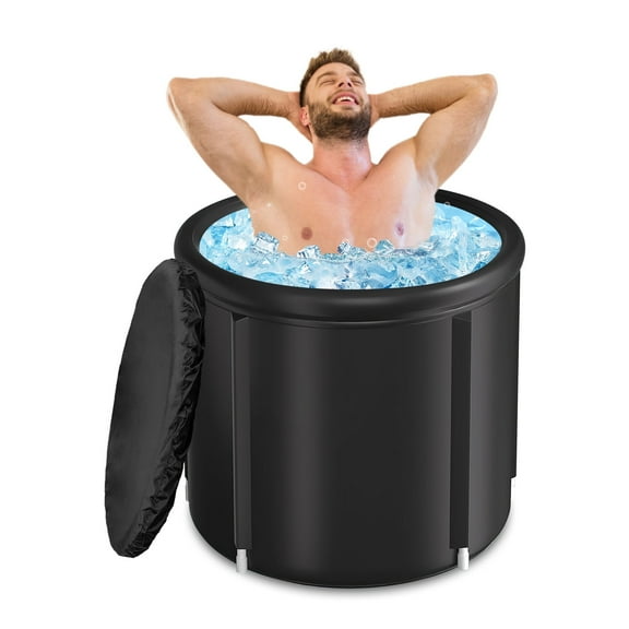 iMounTEK Ice Bath Tub, 97 Gallon Large Inflatable Cold Tub with Lid Thickened Therapy Tub Spa for Athletes Recovery