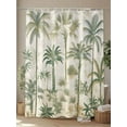 thumbnail image 4 of Fsddascl Beach Palm Shower Curtain Set - 54" x 78" Washable Bathtub Curtain with 12 Hooks, Summer Green Coconut Tree Leaf Waterproof Fabric Stall Shower Curtains for Bathroom/Bathtub Décor, 4 of 6