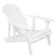 thumbnail image 3 of Jopath Folding Adirondack Chair with Extendable Leg Rest Outdoor Wooden Lounge Chairs with Slatted Back and Wide Armrests for Patio Garden White, 3 of 9