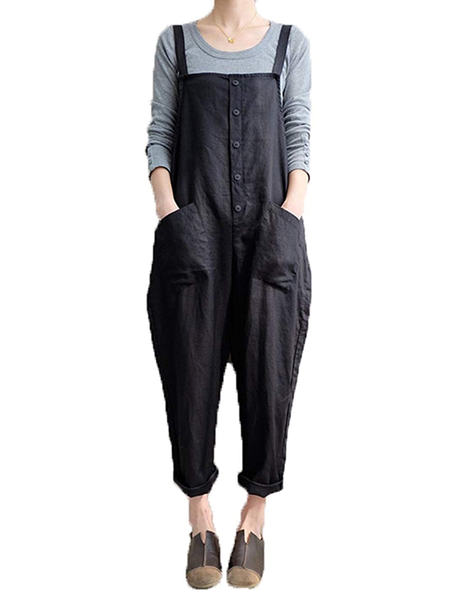 stretchy cotton overalls