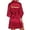 Red, variant on Women's Team Bride Letter Print Satin Kimono Robe Bridesmaid Bathrobe Green L