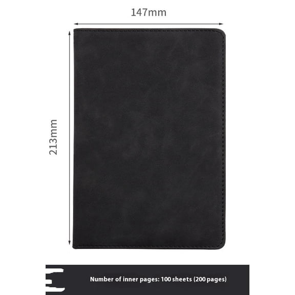 A5 Leather Diary With Lock 200 Pages, Retro Journal To Protect Your Privacy, Unisex, Black