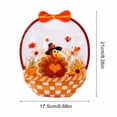 thumbnail image 2 of 20 Pcs Personalized Turkey Pattern Halloween Basket, Clear PVC Candy Storage Bags with Bow, For Thanksgiving Table Display & Fall Favor Prep For Party Organizers-Red, 2 of 3