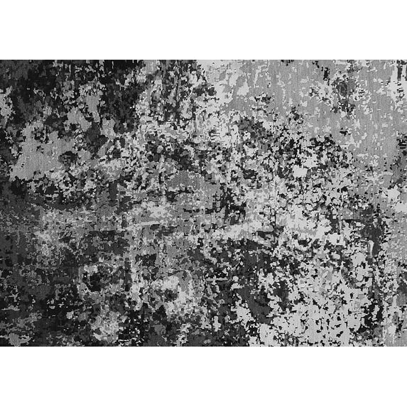 Ahgly Company Indoor Rectangle Oriental Gray Industrial Area Rugs, 7' x 9'