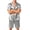 CF06_Silver, variant on Resicozy Men Satin Silk Pajamas Sets Short Sleeve Sleepwear Button-Down PJs Sets 2 Pieces Loungewear with Pockets Light Blue M