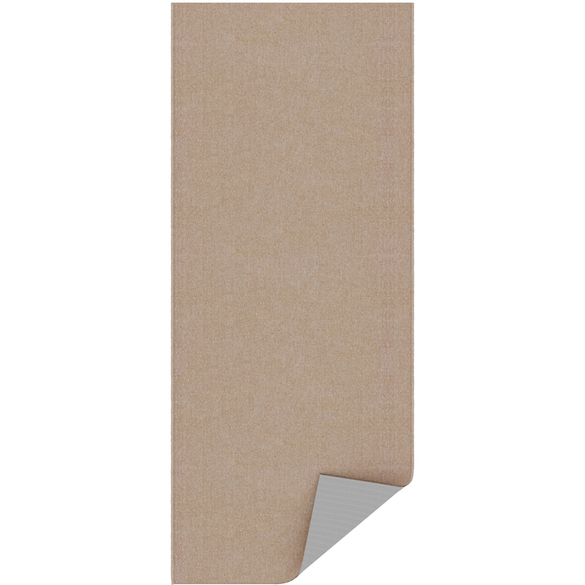 Ottomanson Hallway Runner Rug 1'10" x 12' Non-Slip Stain-Resistant Custom Size Carpet for Kitchen, Beige