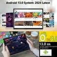 thumbnail image 5 of 10 inch Tablet Android 13 Tablets, 6+(10)GB RAM 128GB ROM 256GB Expand, 1280x800 IPS HD Touch Screen, Google Certificated, WiFi, Dual Camera, Bluetooth, 6000mAh Black-(with Leather case), 5 of 15