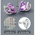 thumbnail image 3 of FUNING Infinity Love Heart Birthstone Crystal Stud Earrings for Women, Silver Tone Fashion Statement Jewelry, Holiday Birthday Gifts for Mother Daughter Wife Mom Sister Her, 3 of 4