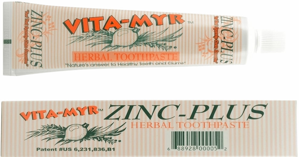 Zinc Plus Toothpaste VitaMyr 4 oz Tube