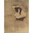 thumbnail image 3 of Toulouse-Lautrec, Henri de 12x14 Black Modern Framed Museum Art Print Titled - Femme Qui Se Peigne, 3 of 5
