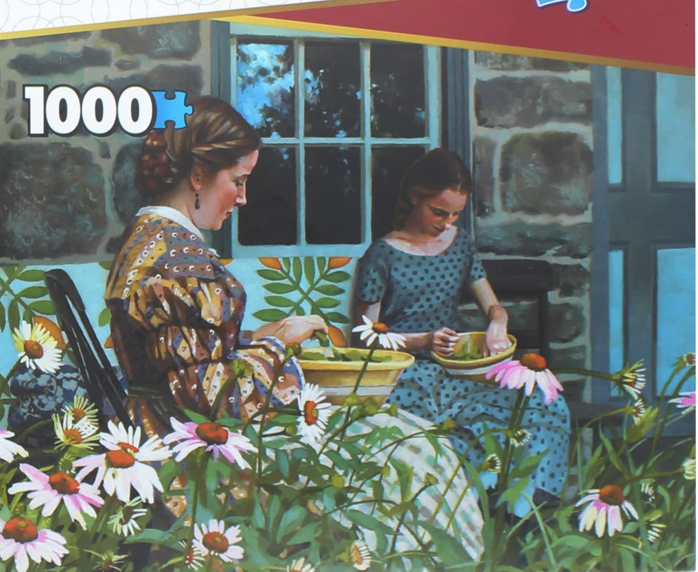 Snapping Beans 1,000 PC JIGSAW PUZZLE With Keepsake Box Brand New 