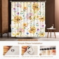 thumbnail image 6 of Shower Curtain Dandelion Floral, Watercolor Flowers Shower Curtain, Boho Natural Colorful Shower Curtains for Home Bathroom Decor, Waterproof Polyester Curtain Sets with 12 Hooks, 72" x 72", 6 of 6