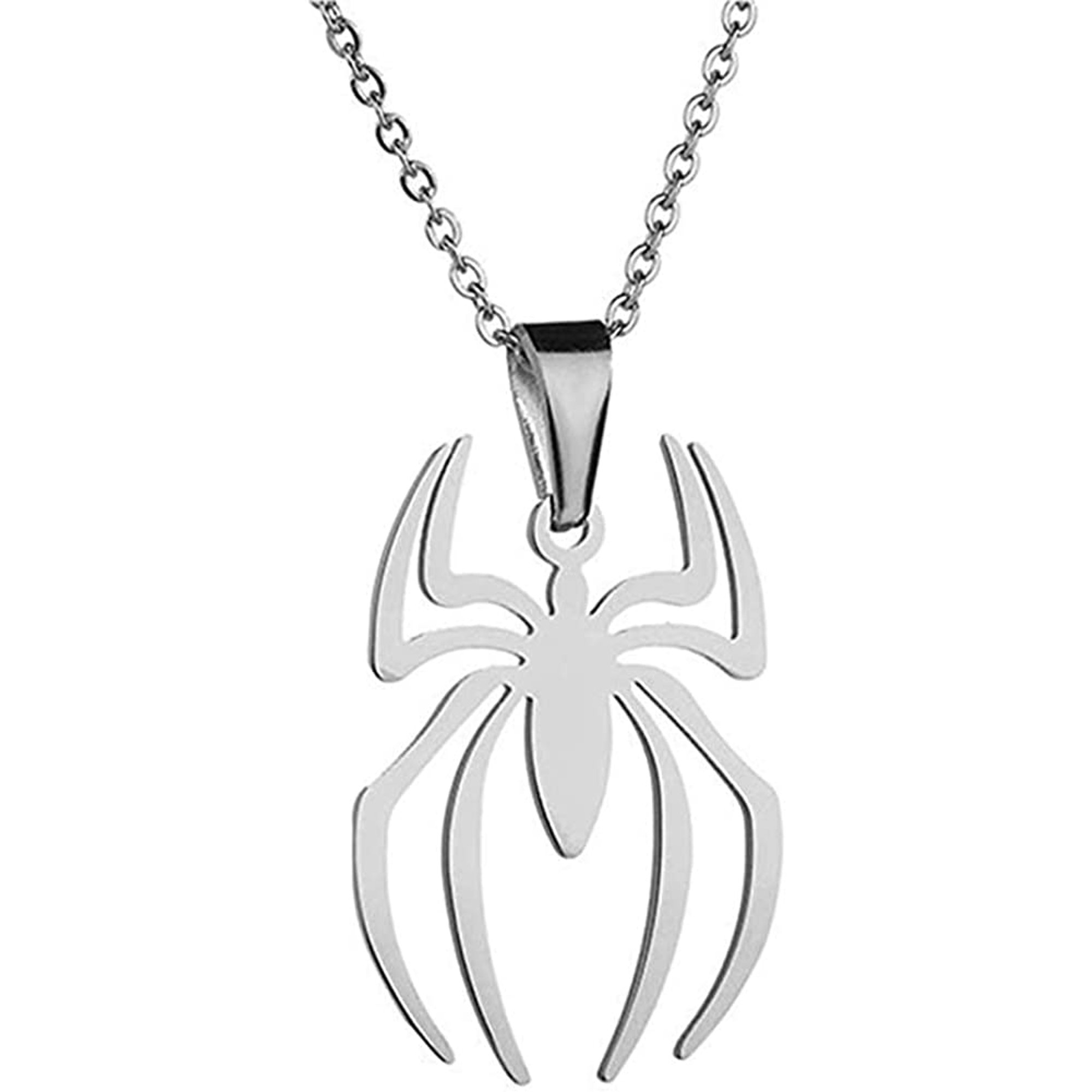 Spiderman Charm Necklace Spiderman Homecoming Spider Necklace Silver  Necklace Handmade P… Silver Necklace Handmade, Spider Necklace, Unique  Items Products | Spider Pendant Necklace Stainless Steel Lightweight  Spiderman Charm Jewelry For Kids Women