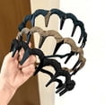 thumbnail image 6 of 3 PCS U Shape Fashion Tooth Hair Comb Headband, 2025 New High Cranium Head Bands, No Slip Effortless Plastic Headbands with Teeth Comb for Women Men Teen Girls, 6 of 6