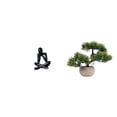 thumbnail image 1 of Figura de escritorio,Escultura abstracta para la oficina o el hogar,Árbol bonsái artificial,Bonsái artificial para decoración de escritorio o interior,Bonsái artificial,planta falsa en, 1 of 8