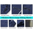 thumbnail image 6 of Weilanxin Men's Hiking Cargo Shorts Waterproof Reflective Stripe with 6 Zipper Pockets DarkGrey S, 6 of 7