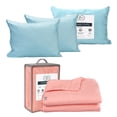 thumbnail image 1 of Colcha King Size Acabado Ultrasónico Trinity Rosa + Almohada Trinity 2, 1 of 8