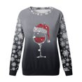 thumbnail image 4 of Womens Sweatshirt Oversized Sweatshirts Crewneck Long Sleeve Pullover, 4 of 4