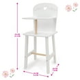 thumbnail image 2 of 509 Crew: Little Flora - Wooden Doll Highchair - Flower-White-Pink, Feeding Station, Doll & Stuffed Animals Accessory, Pretend Play Toy, Kid 3+, 2 of 8