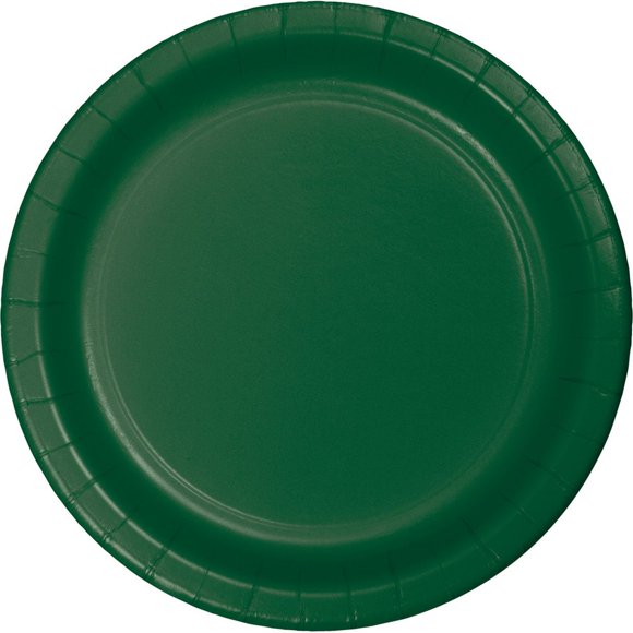 Club Pack of 240 Hunter Green Disposable Paper Party Luncheon Plates 7"