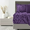thumbnail image 3 of Lux Decor Collection California King Size Bed Sheets Set - 1800 Series Deep Pockets Microfiber 6 Piece Bedding Sheet & Pillowcases Set - Purple, 3 of 8