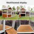 thumbnail image 5 of Pefilos 77" Rabbit Hutch Indoor, Large Outdoor Chicken Coop with Waterproof PVC Board, Wood Hen House with Nest Box, Brown, 5 of 8
