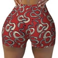thumbnail image 2 of Fotbe Snake Shorts Sin Costuras – Shorts Deportivos de Cintura Alta para Mujer, Elásticos para Gimnasio, Yoga, Running o Ciclismo-Small, 2 of 8