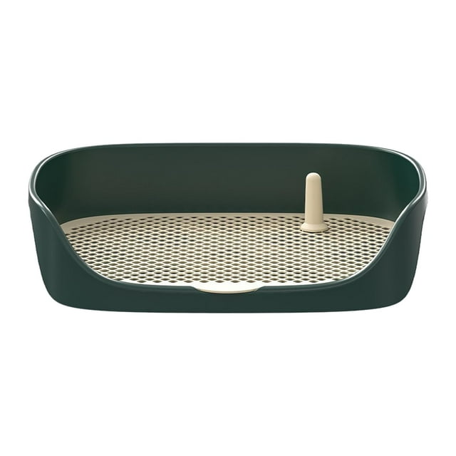 Inodoro para perros, lavabo esquinero para entrenamiento de orinal para perros pequeños y medianos, caja de arena portátil para gatos, orinal para cac Verde S