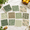 Sage, variant on 8 Pack Blue Hydrangea Cotton Kitchen Dishcloths, Absorbent Cleaning Towels